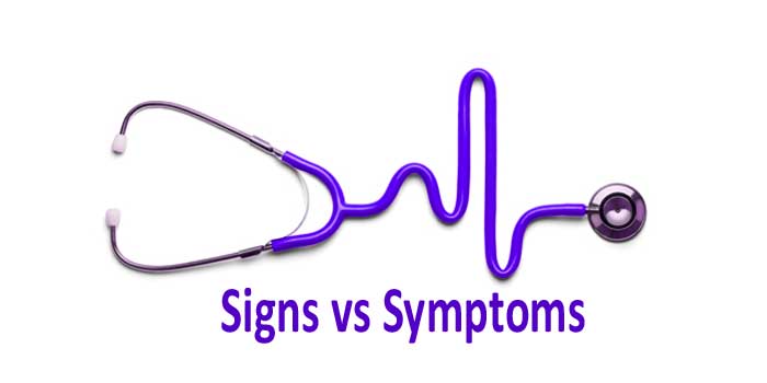 perbedaan signs and symptoms